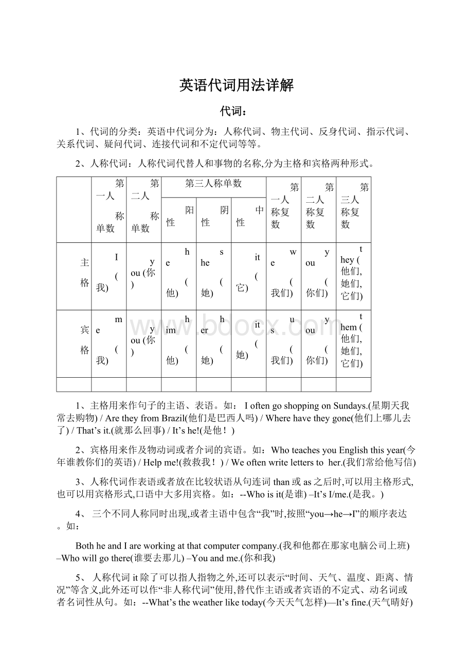 英语代词用法详解.docx_第1页