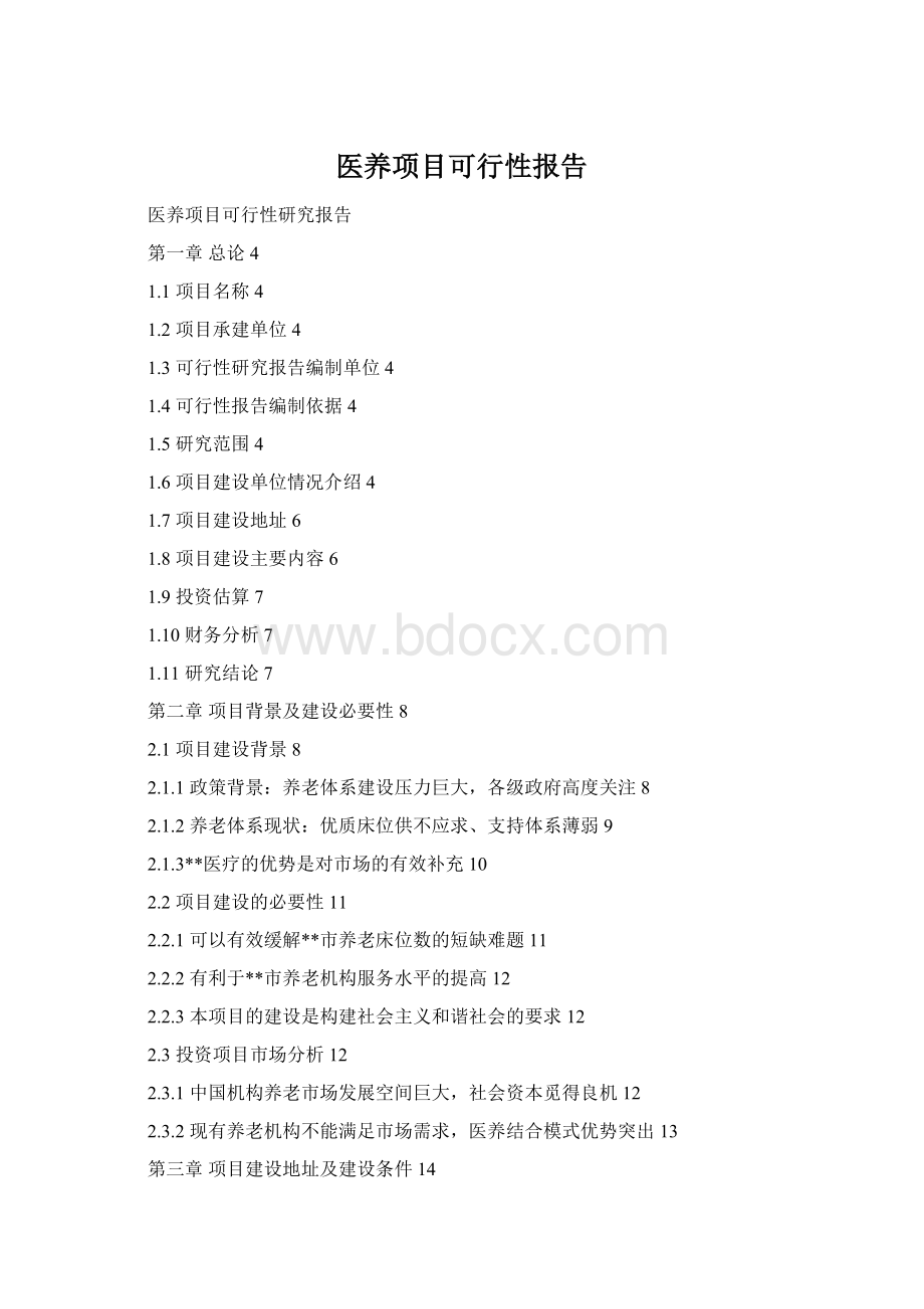 医养项目可行性报告Word格式.docx_第1页