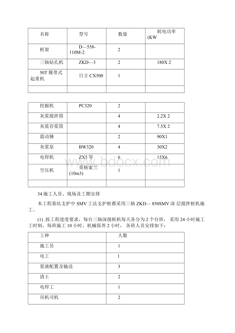 基坑围护结构施工方案SMW工法支护桩加单层钢筋砼支撑Word文档格式.docx_第3页