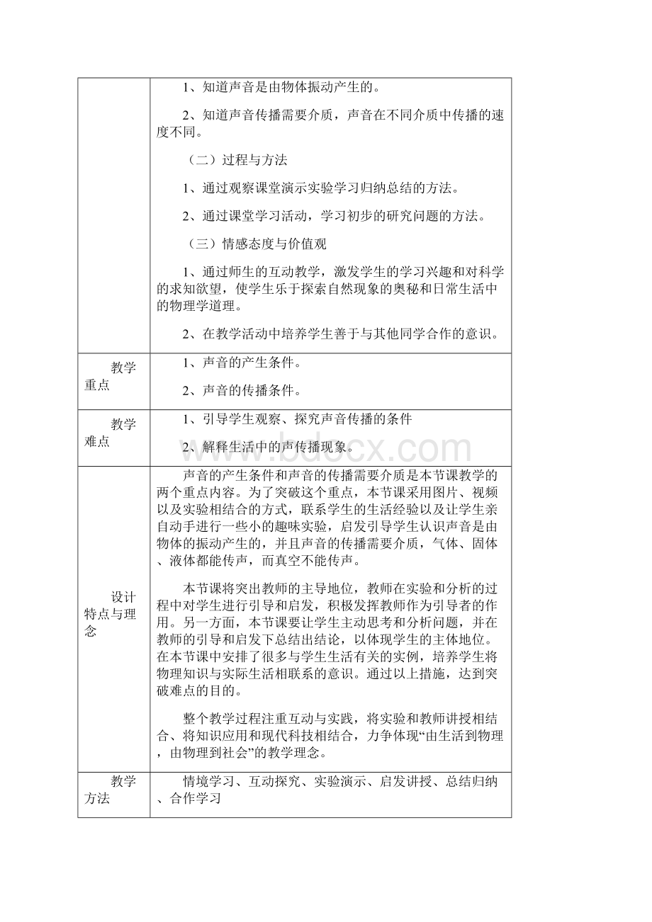 17641声音的产生与传播 教案 表格式.docx_第2页