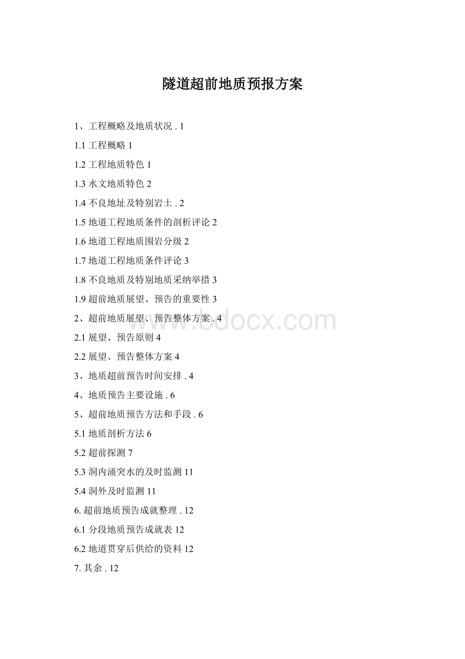 隧道超前地质预报方案.docx