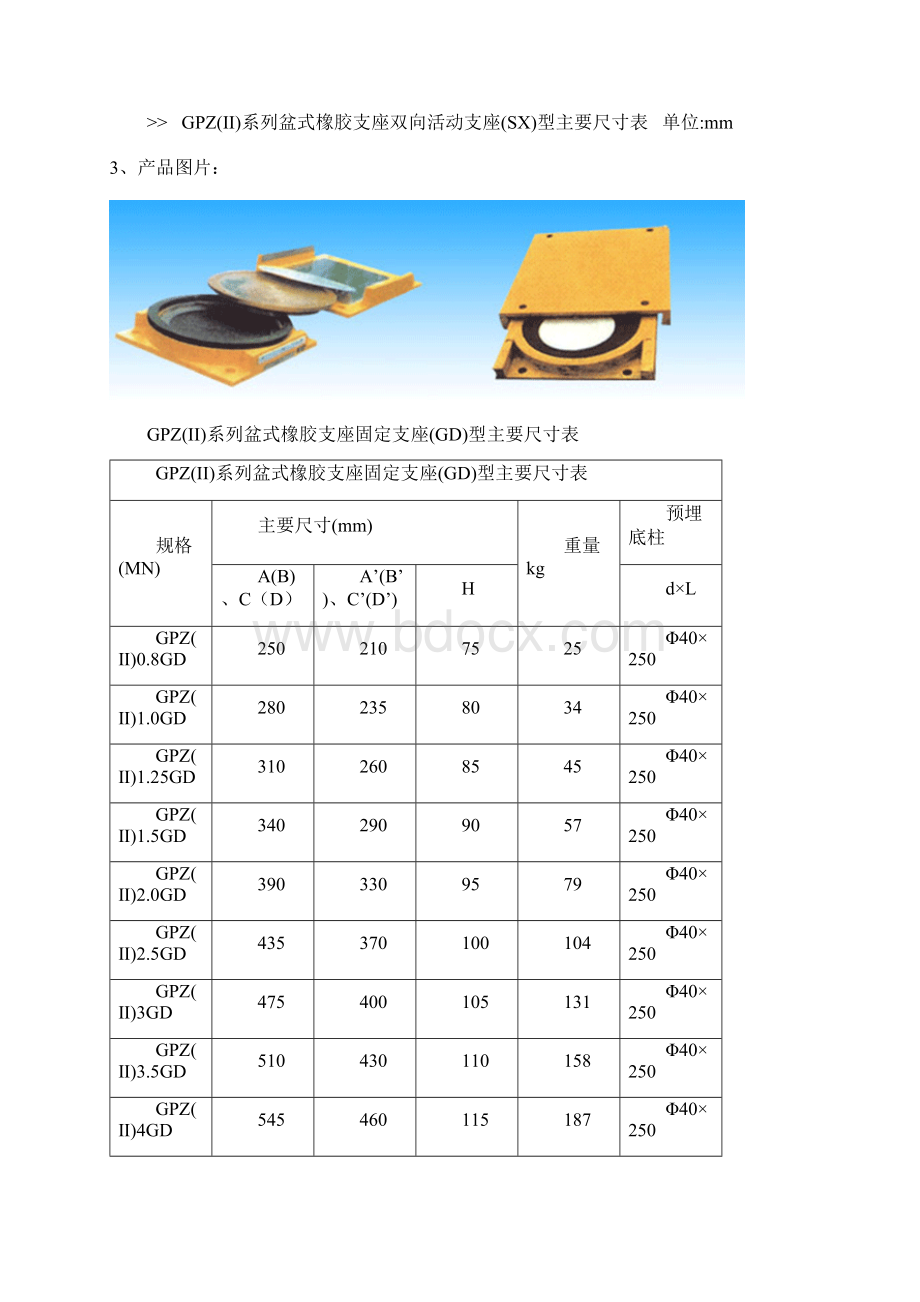 GPZII盆式橡胶支座word资料15页.docx_第2页