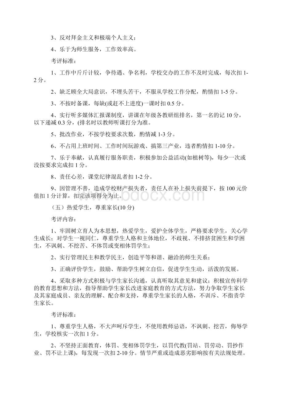 镇东小学师德师风考核办法.docx_第3页