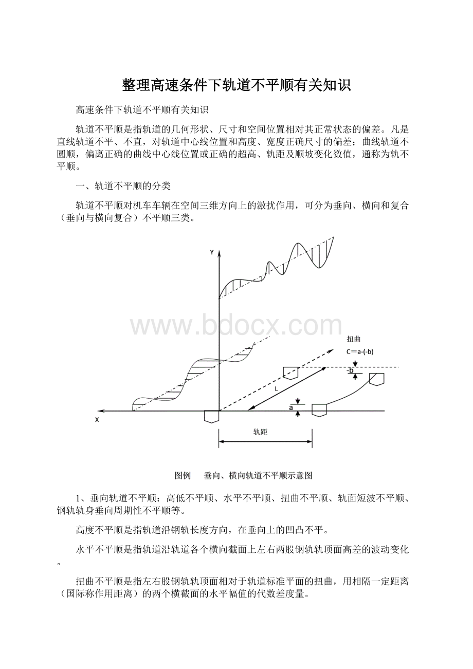 整理高速条件下轨道不平顺有关知识.docx