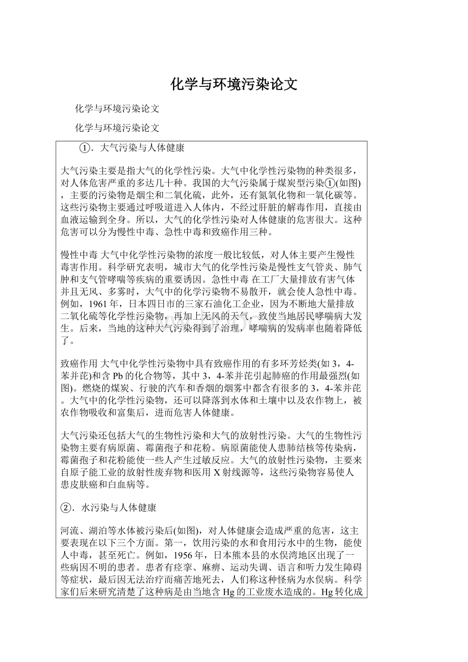 化学与环境污染论文.docx