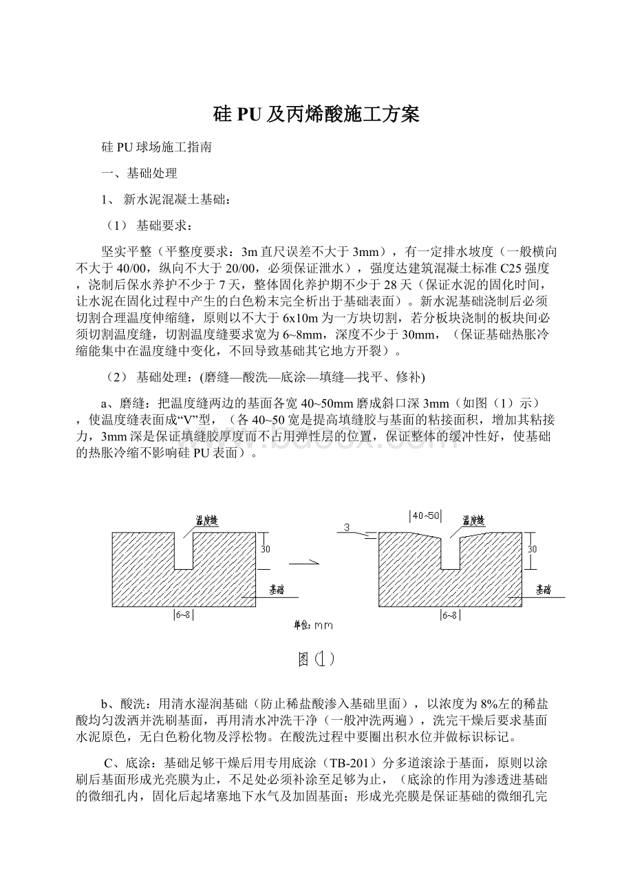 硅PU及丙烯酸施工方案.docx_第1页