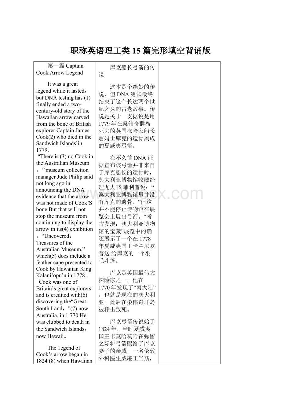 职称英语理工类15篇完形填空背诵版Word文档下载推荐.docx