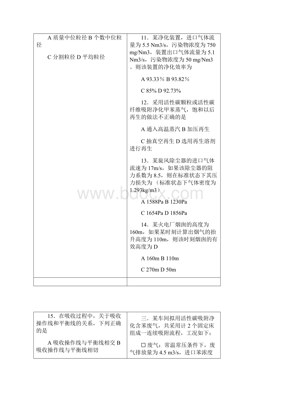 大气污染控制工程试题及答案3套教学教材.docx_第2页