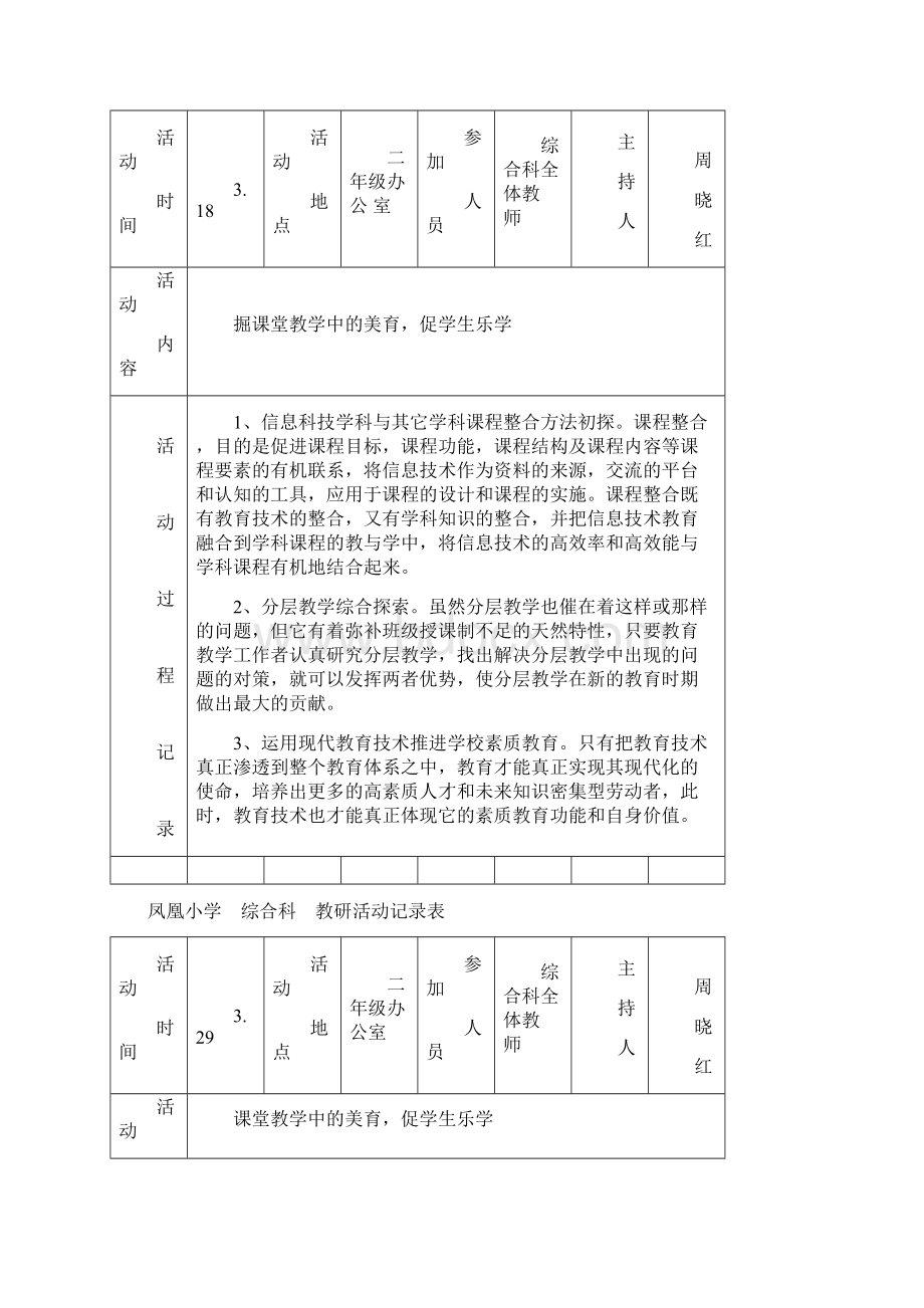 综合科学科教研活动记录表文档格式.docx_第2页