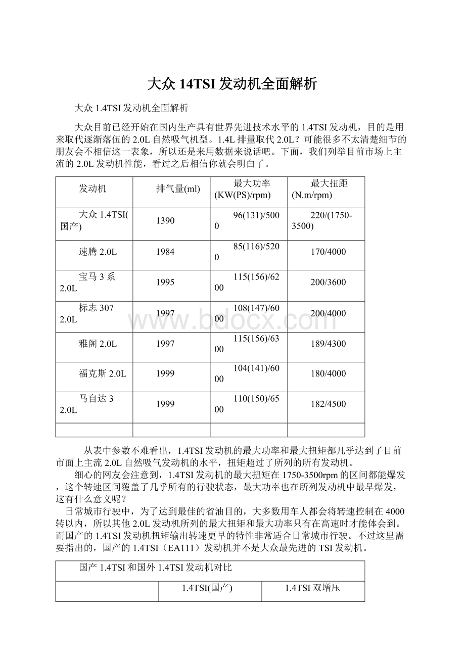 大众14TSI发动机全面解析.docx_第1页