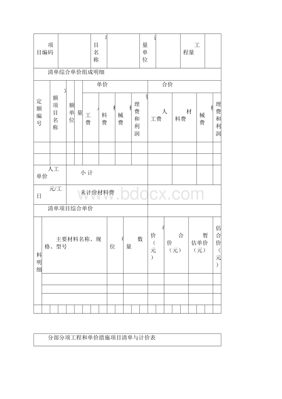 分部分项工程量清单综合单价分析表.docx_第2页