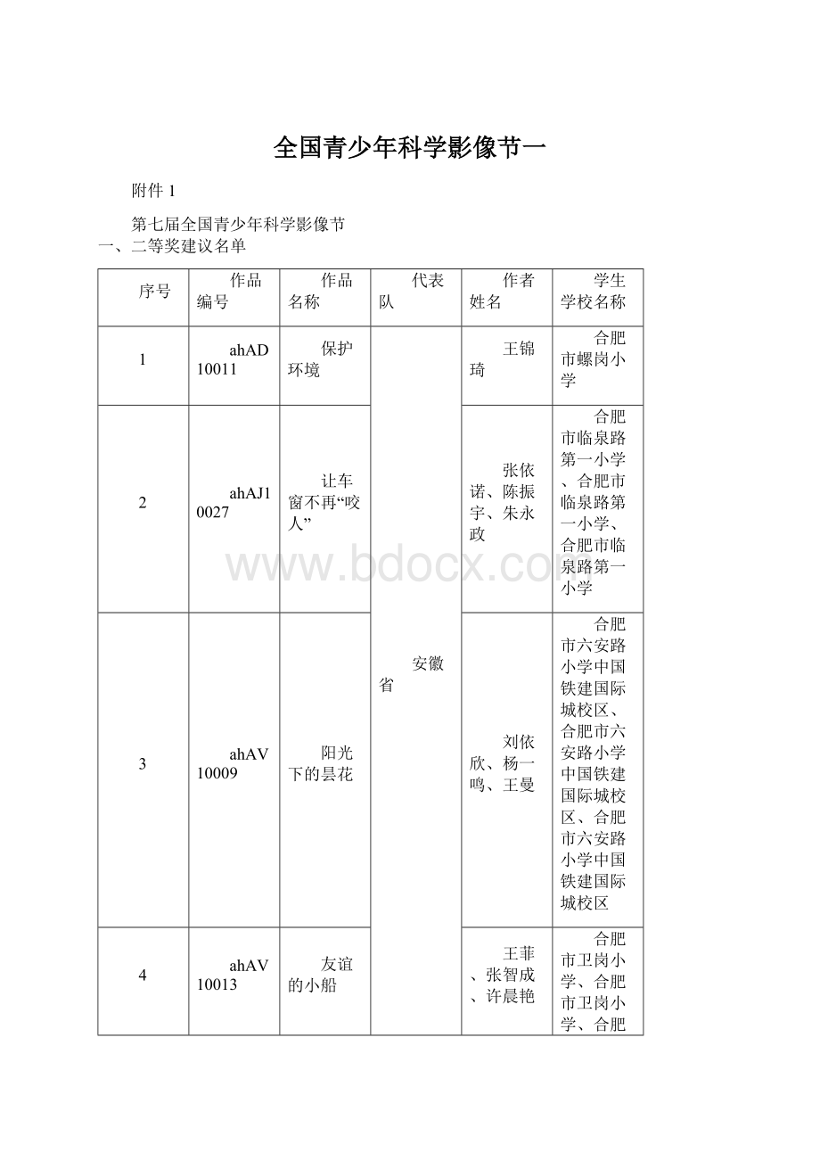 全国青少年科学影像节一.docx