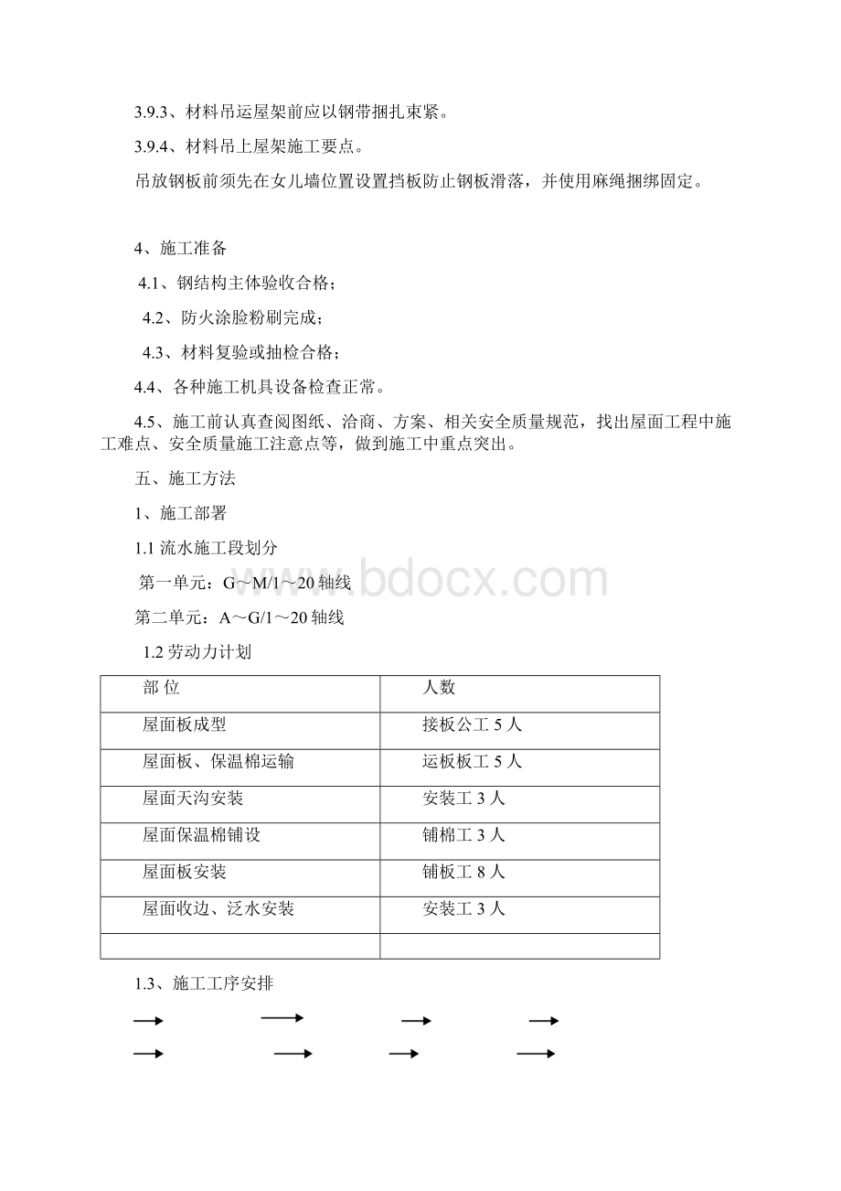 双层钢结构屋面彩板安装施工实施方案.docx_第3页