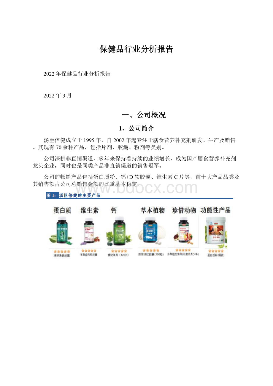 保健品行业分析报告.docx