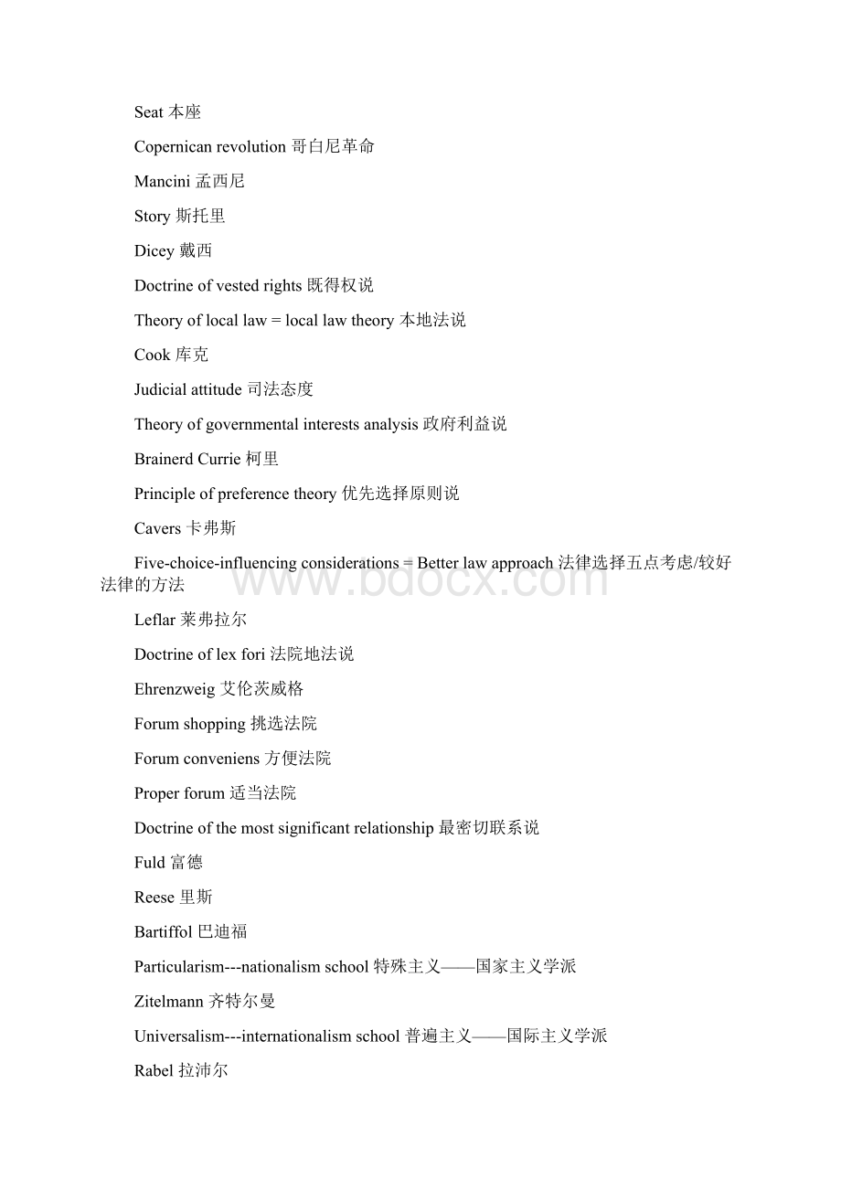 国际私法英文名解汇总纲目版2文档格式.docx_第3页