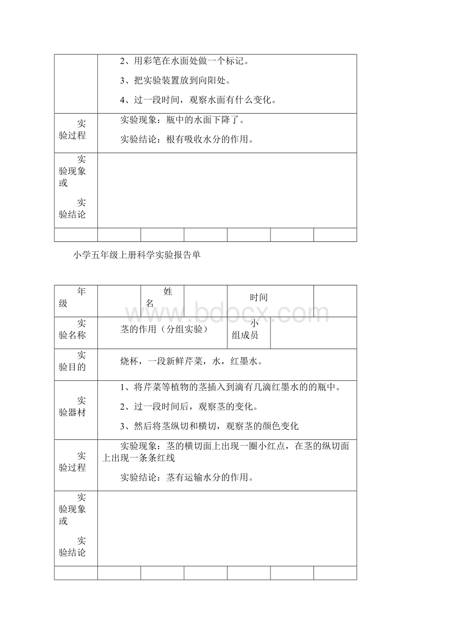 小学科学五年级上册实验报告单文档格式.docx_第3页