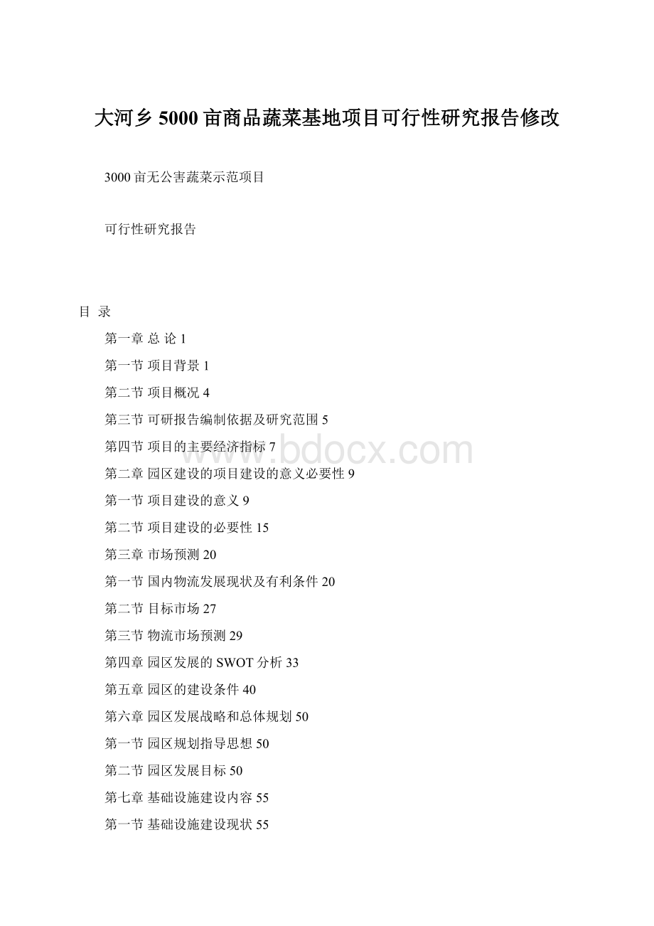 大河乡5000亩商品蔬菜基地项目可行性研究报告修改Word下载.docx_第1页