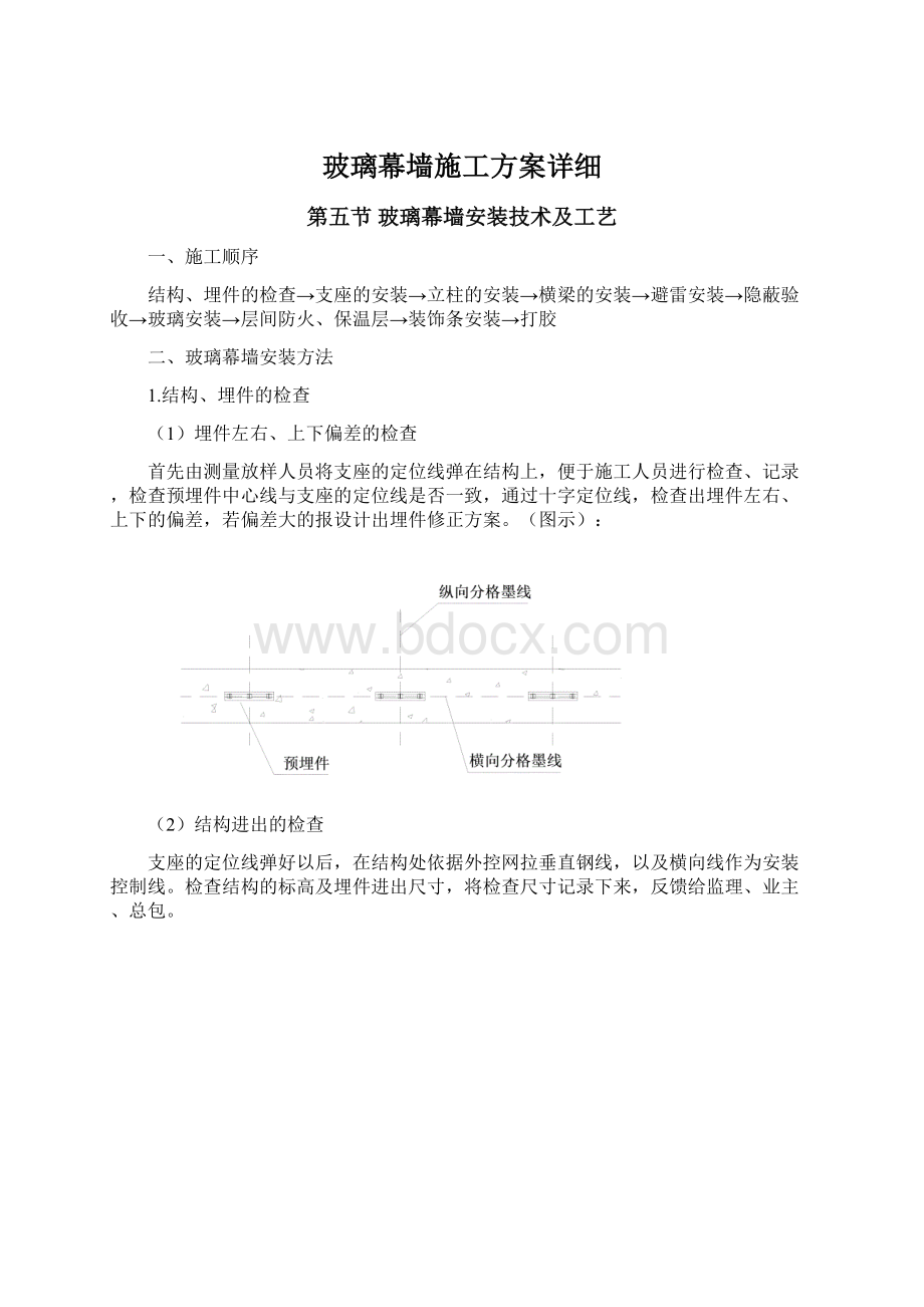 玻璃幕墙施工方案详细Word格式文档下载.docx_第1页