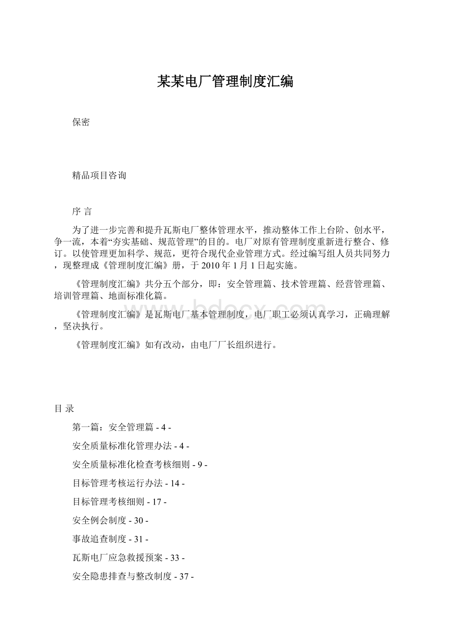 某某电厂管理制度汇编文档格式.docx_第1页