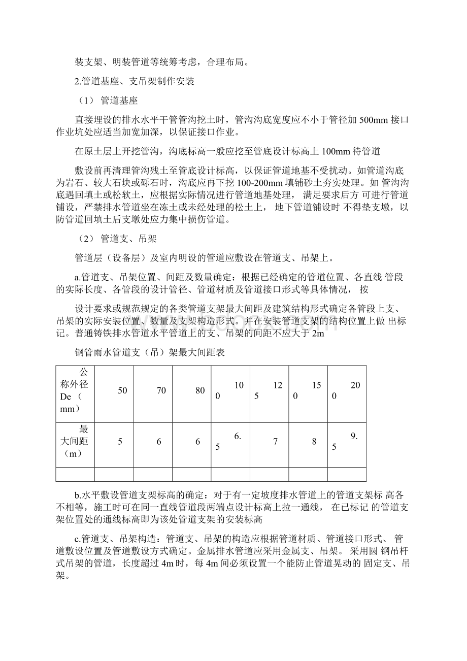 铸铁排水管道安装技术交底Word格式文档下载.docx_第2页