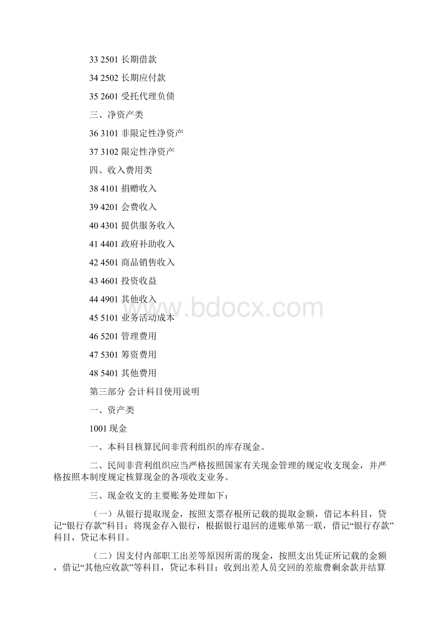 民间非营利组织会计制度会计科目和会计报表Word文档下载推荐.docx_第3页