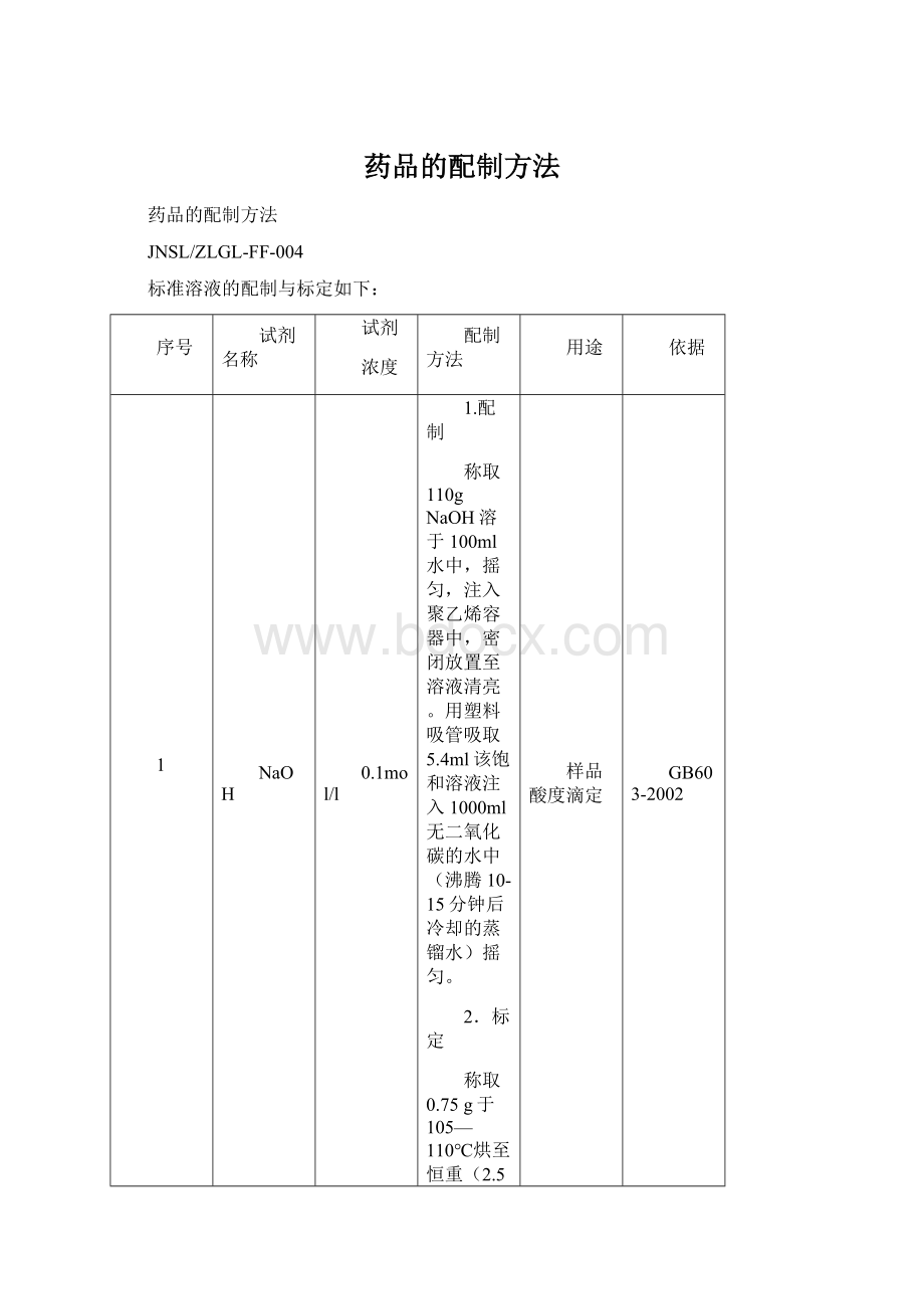 药品的配制方法.docx