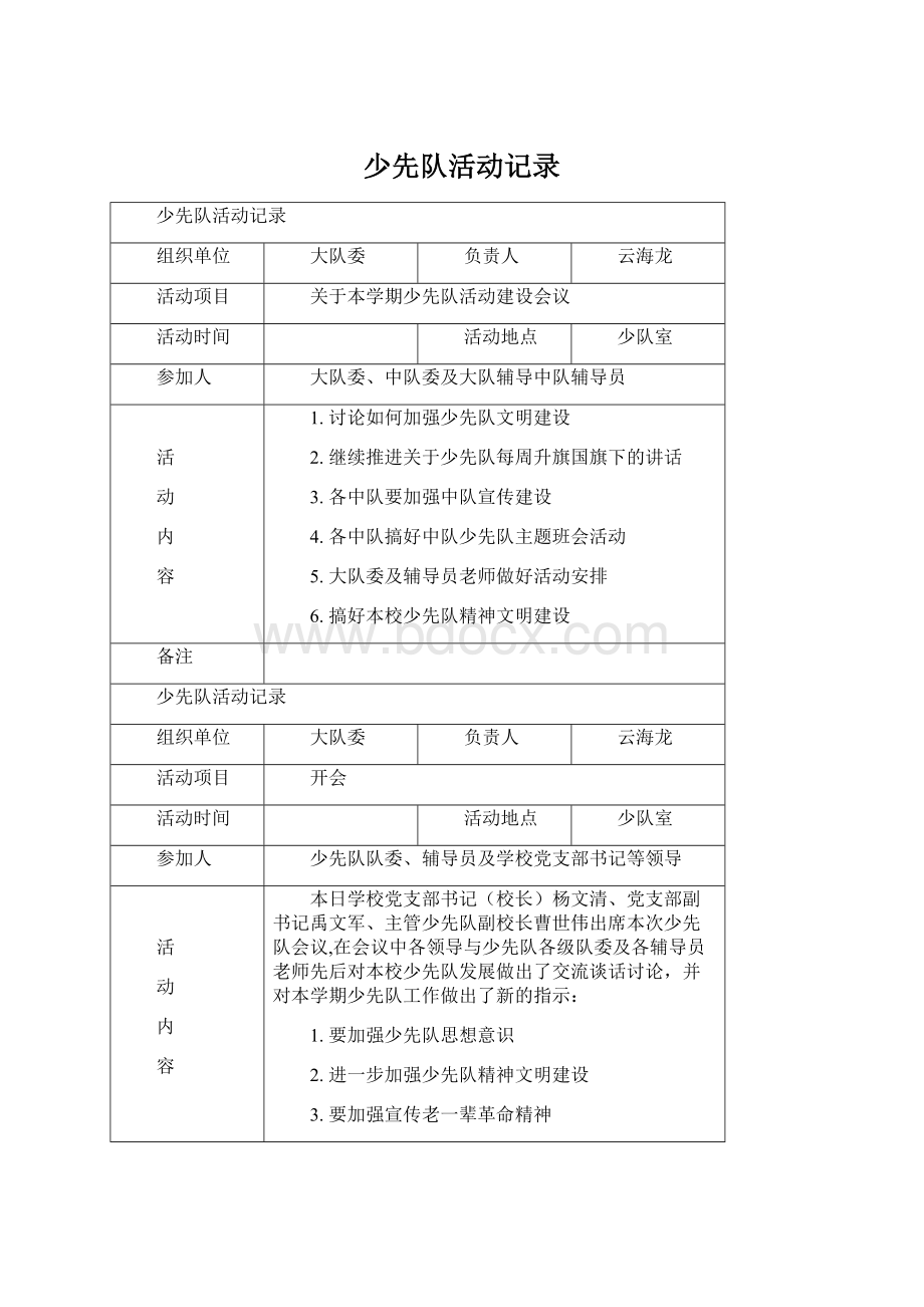 少先队活动记录.docx_第1页