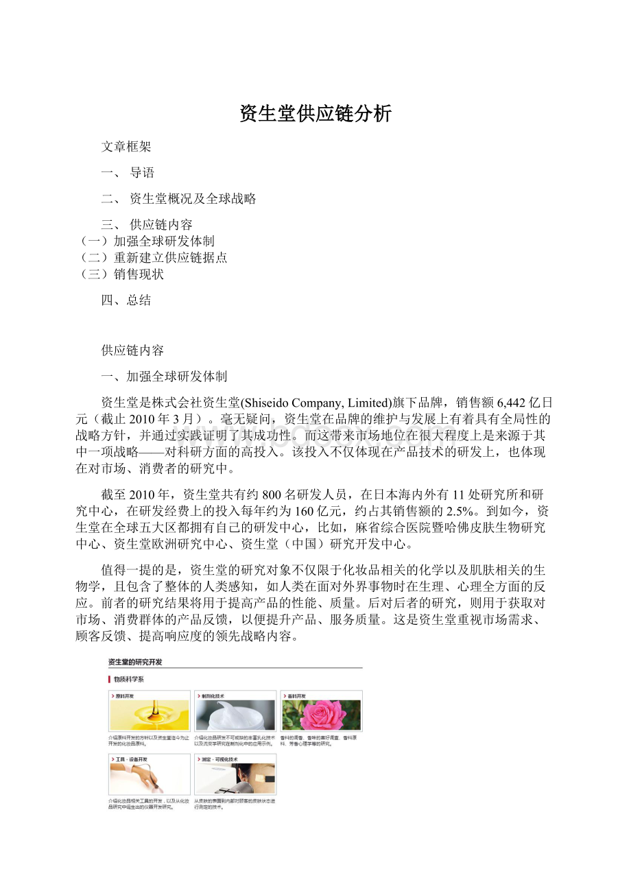 资生堂供应链分析.docx