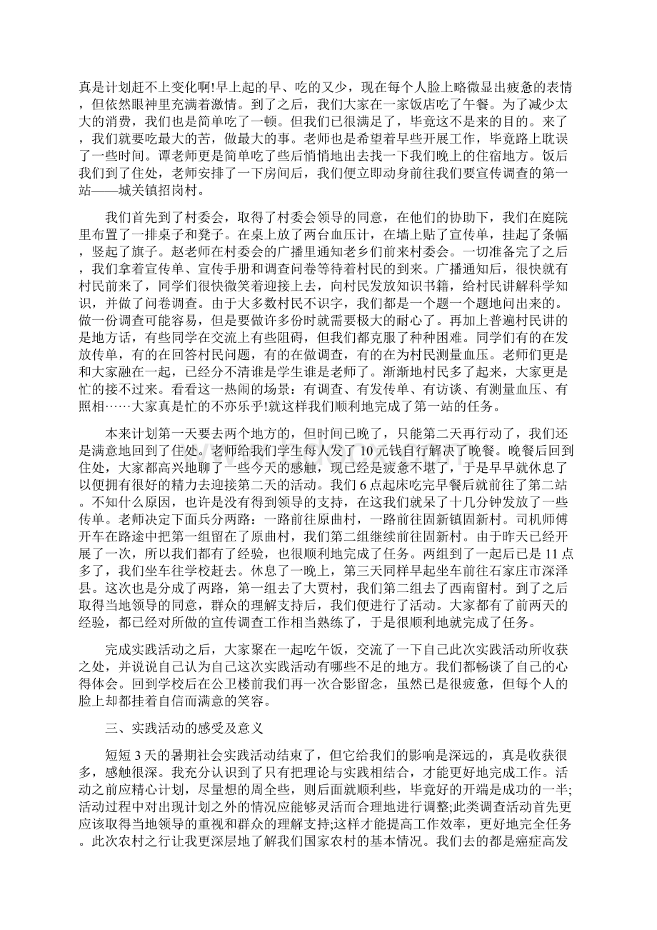 大学生三下乡社会实践活动报告精选多篇.docx_第2页