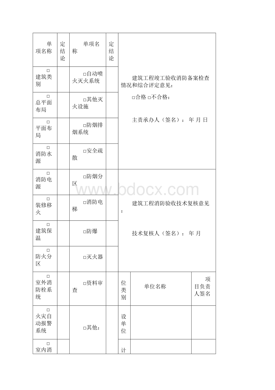 建设工程消防验收记录表Word格式.docx_第2页