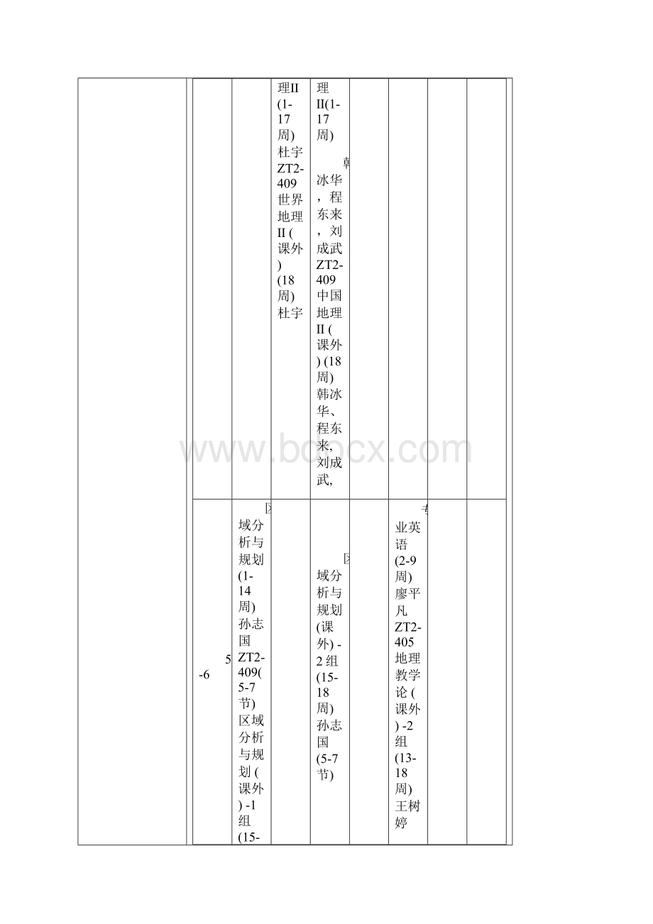 资环学院春季学期课表新.docx_第2页