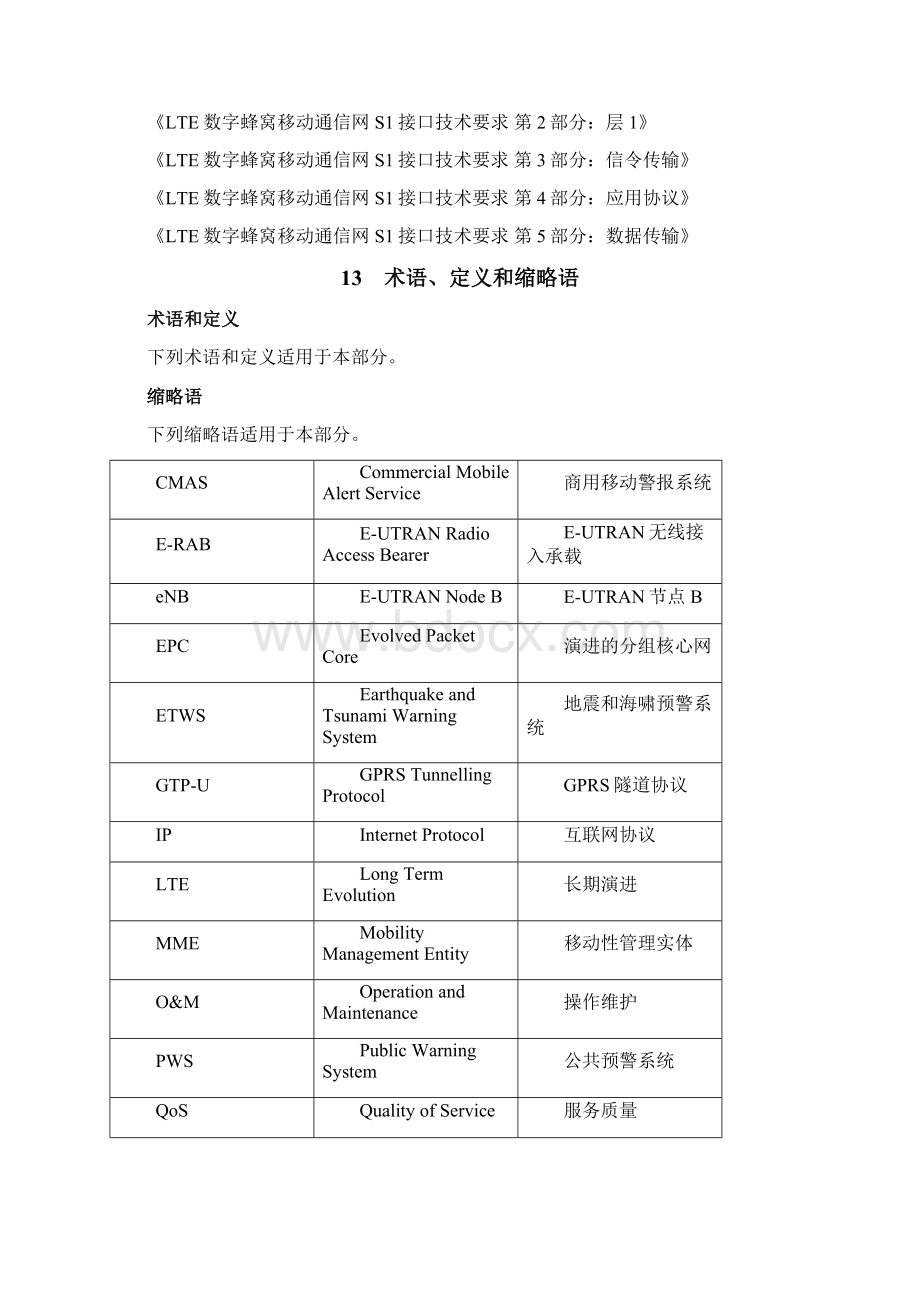 LTE数字蜂窝移动通信网 S1接口技术要求 YDT 25661文档格式.docx_第2页