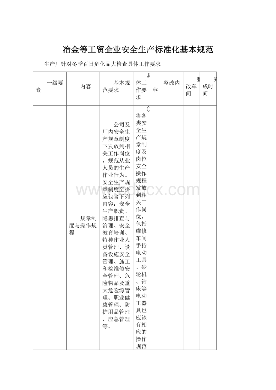 冶金等工贸企业安全生产标准化基本规范.docx