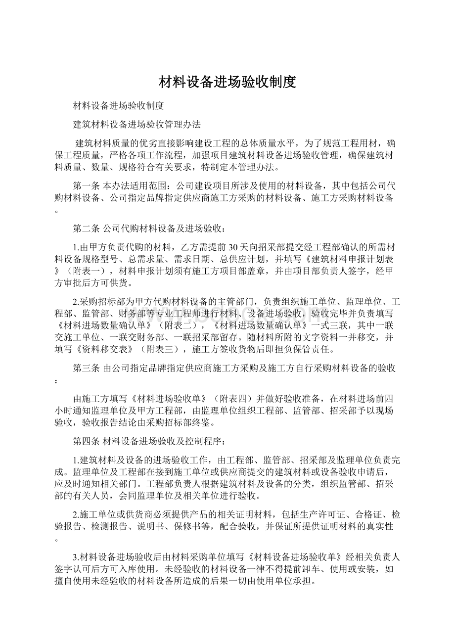 材料设备进场验收制度.docx