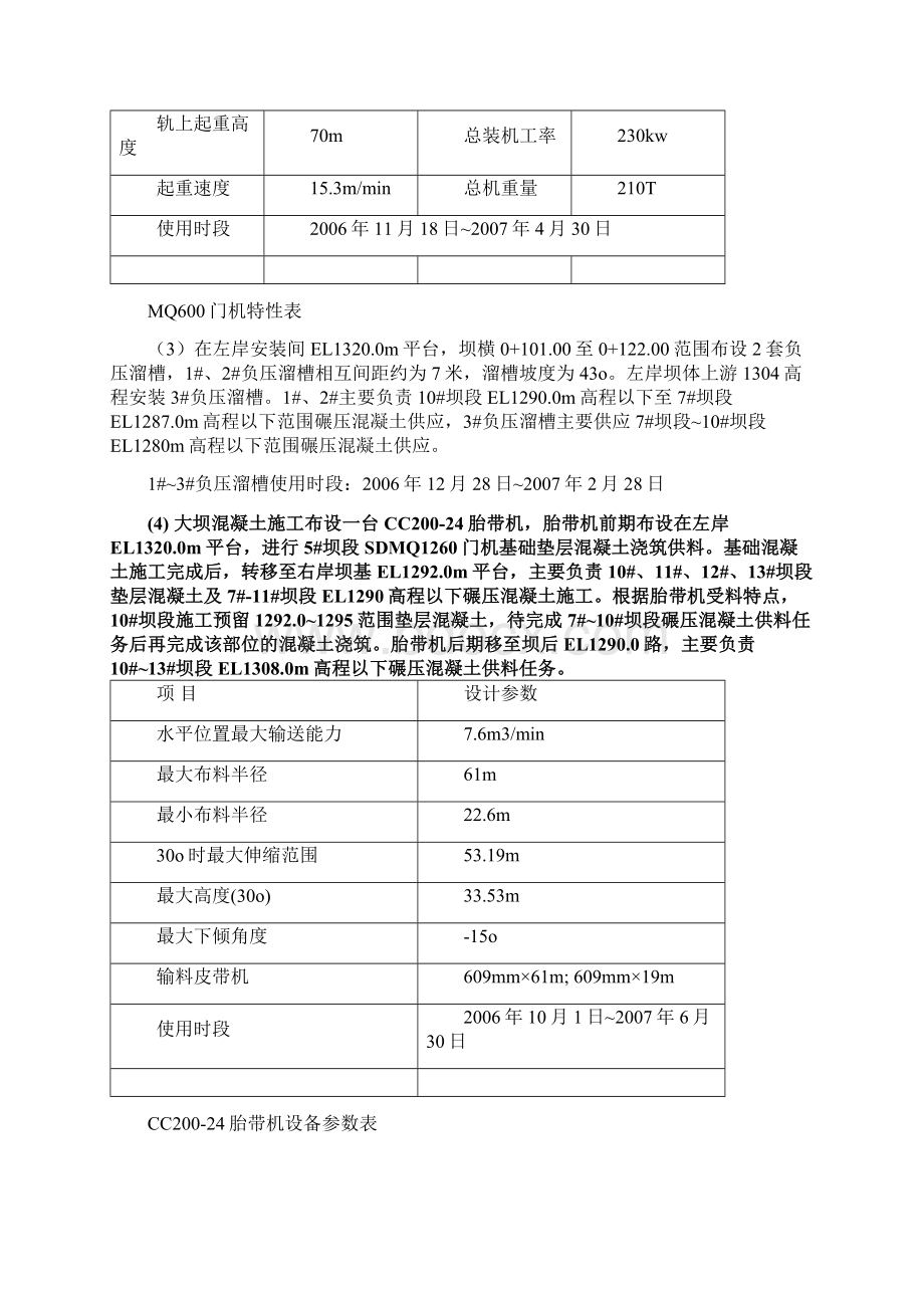 最新水电站大坝土建及金属结构安装工程大坝EL1320以下混凝土施工技术方案Word格式.docx_第3页