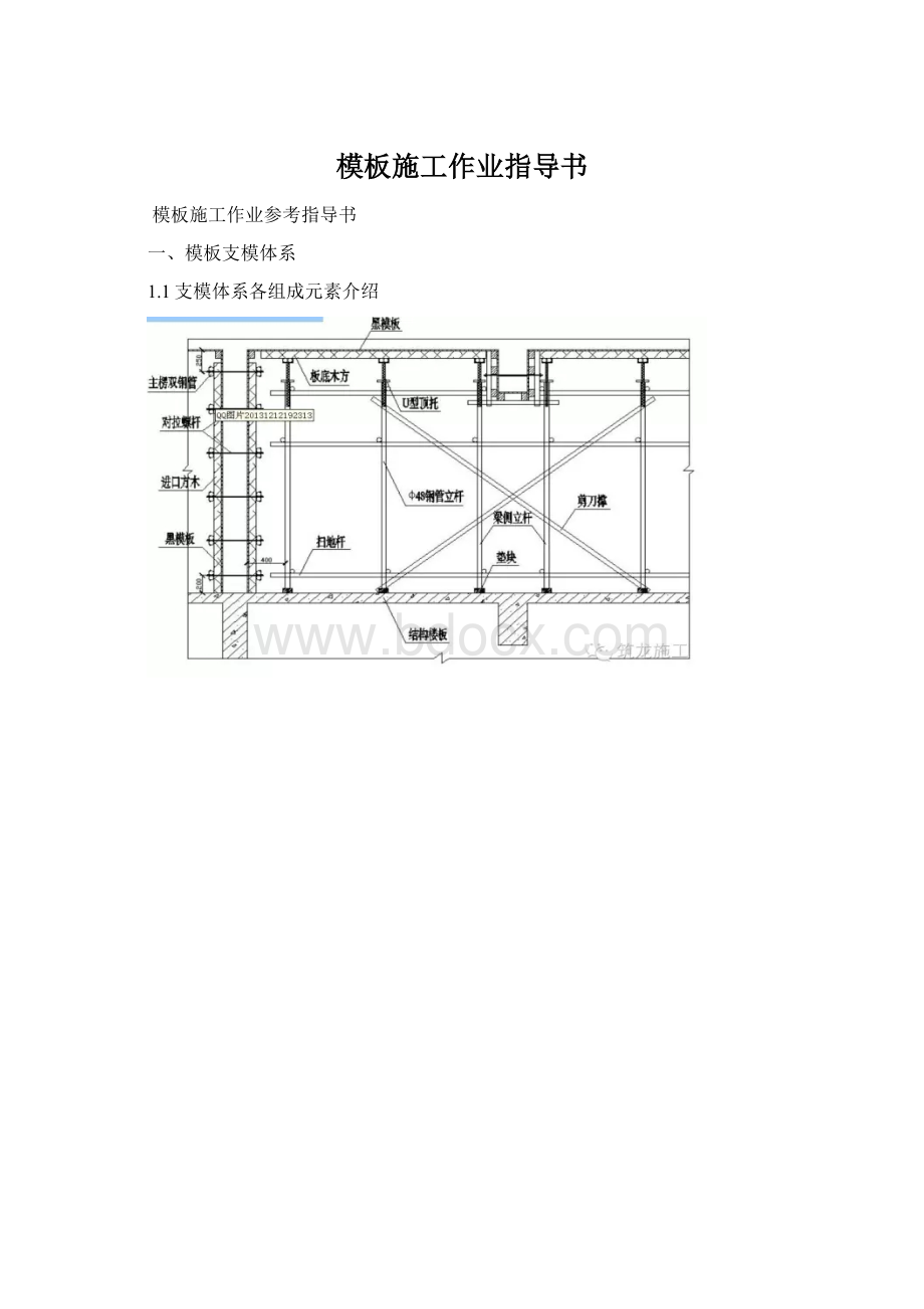 模板施工作业指导书.docx_第1页