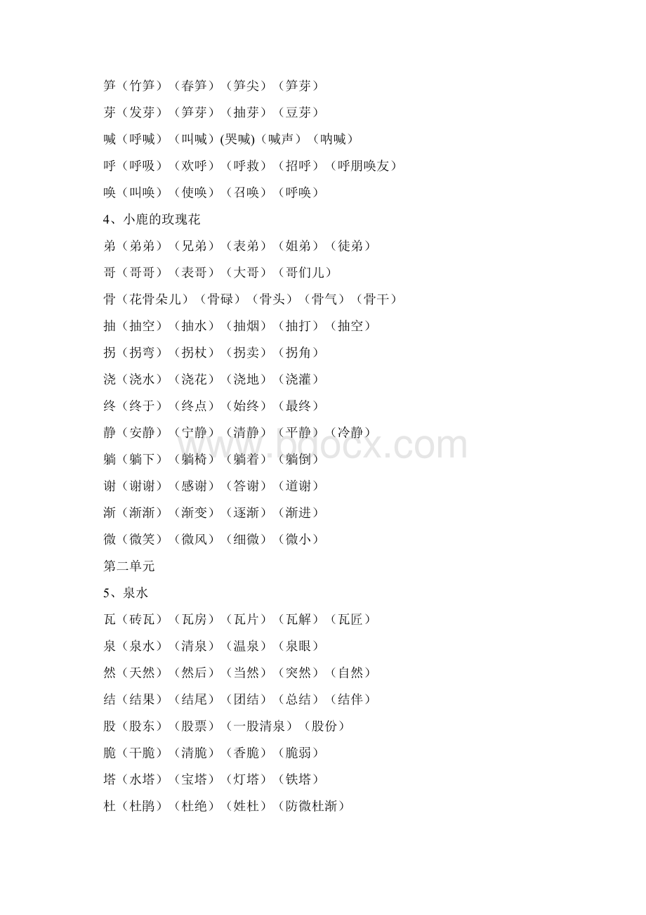 人教版语文二年级下册生字组词全.docx_第2页