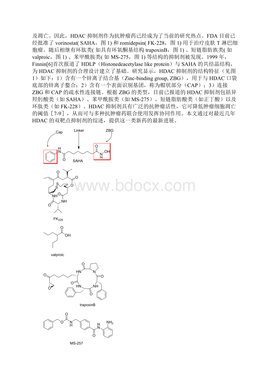 基于HDAC+的双靶点抗肿瘤药物研究进展.docx_第2页