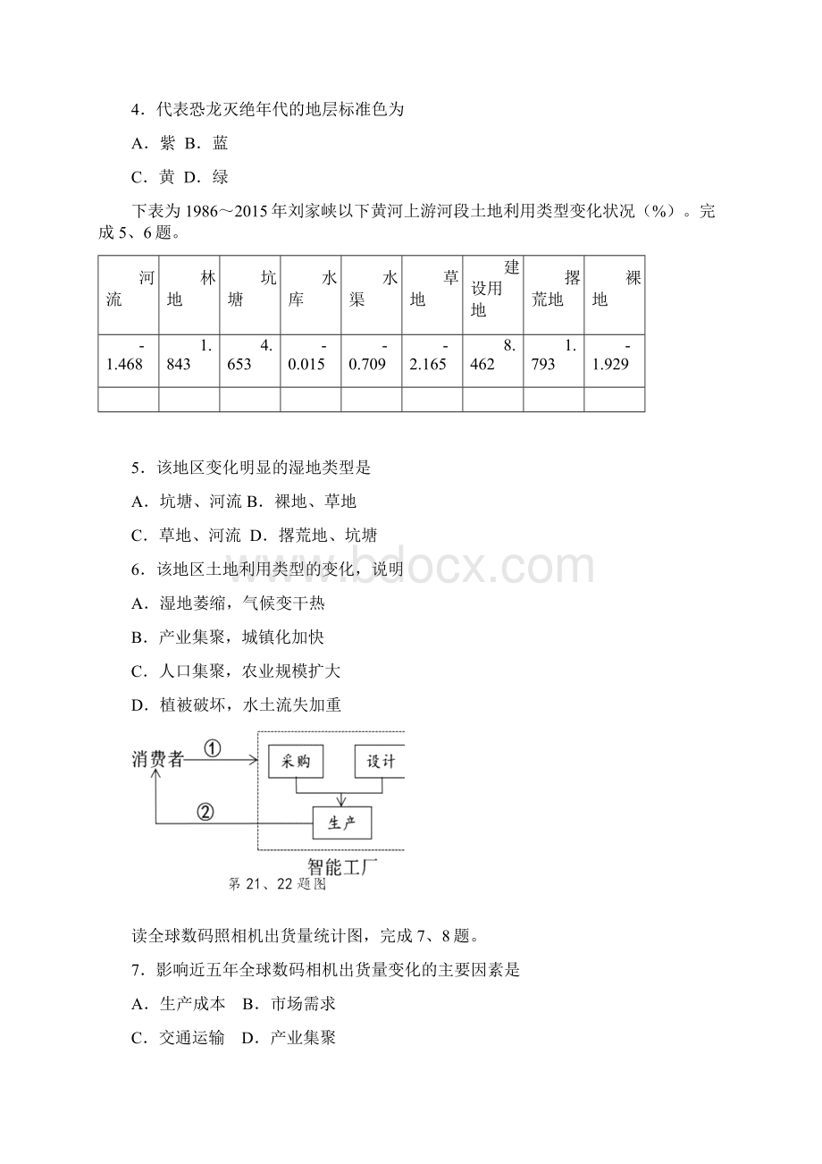 名校联考高中学年高一下学期期中考试地理试题缺33题答案Word版含答案Word格式文档下载.docx_第2页