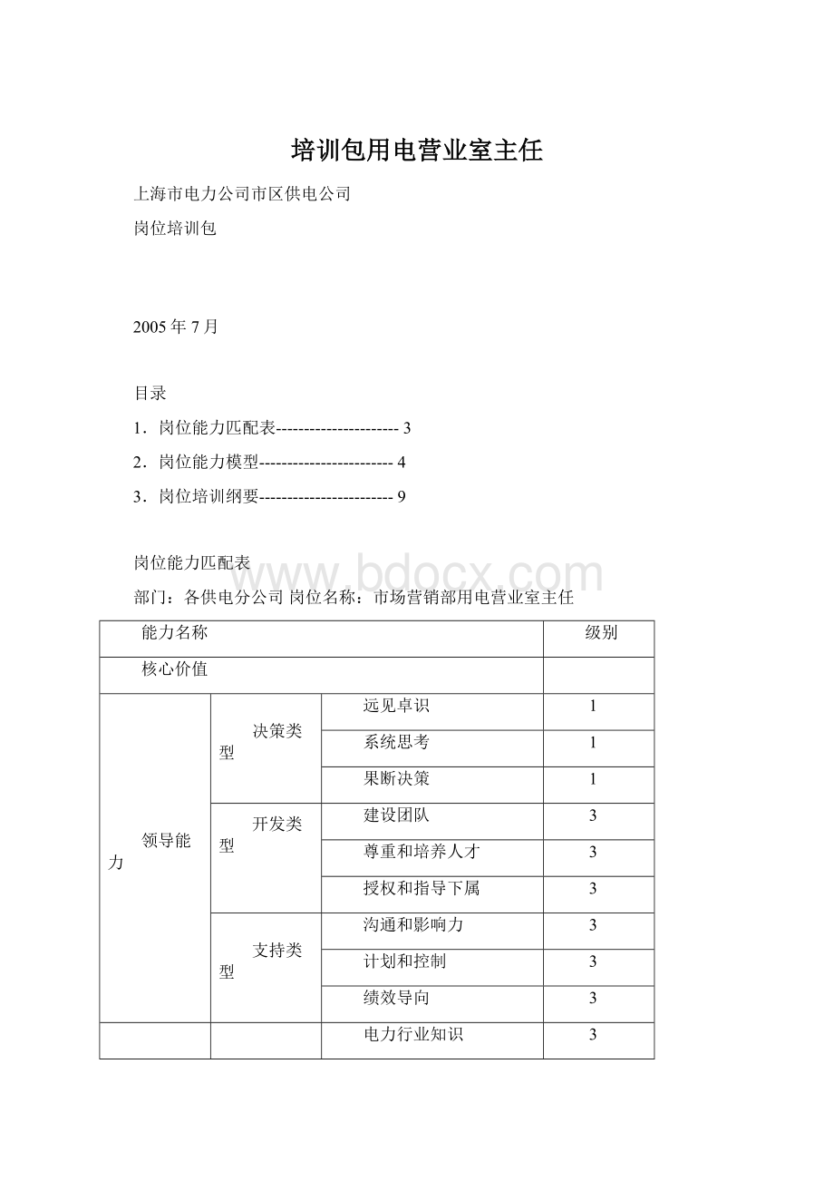 培训包用电营业室主任.docx_第1页