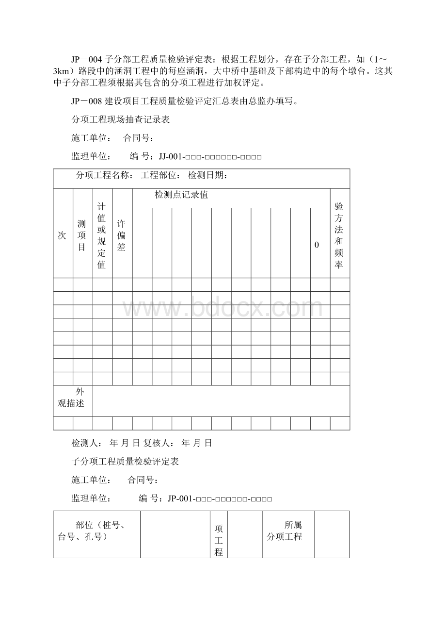 公路资料表格42监理评定表教学教材Word文档下载推荐.docx_第2页