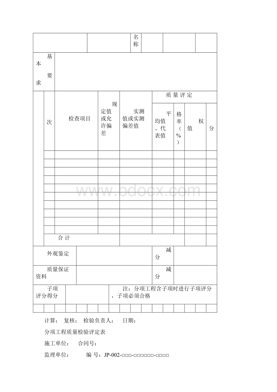 公路资料表格42监理评定表教学教材Word文档下载推荐.docx_第3页