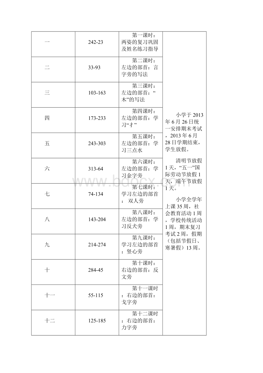 小学二年级书法教学计划教案.docx_第2页