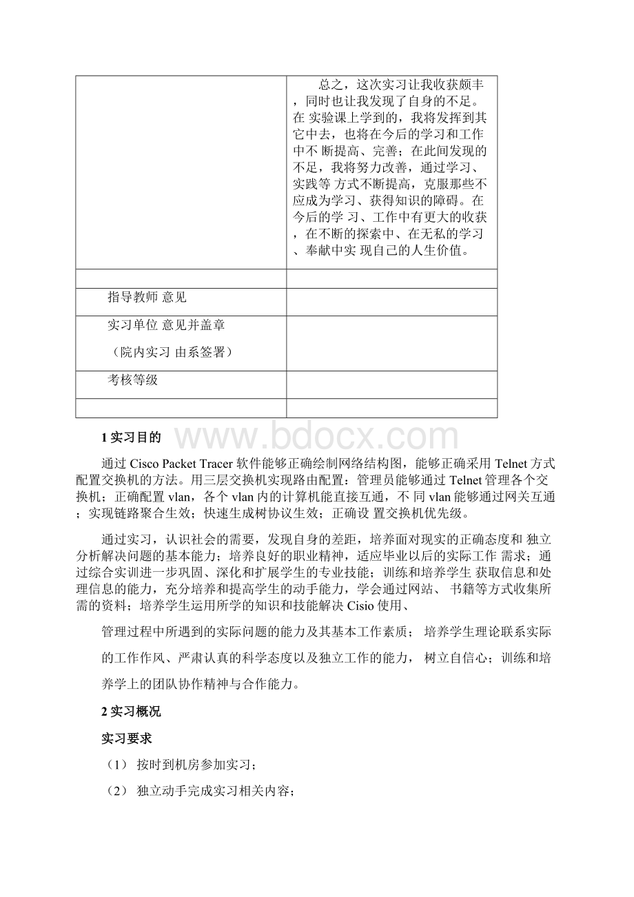 网络设备安装与调试实习报告.docx_第2页