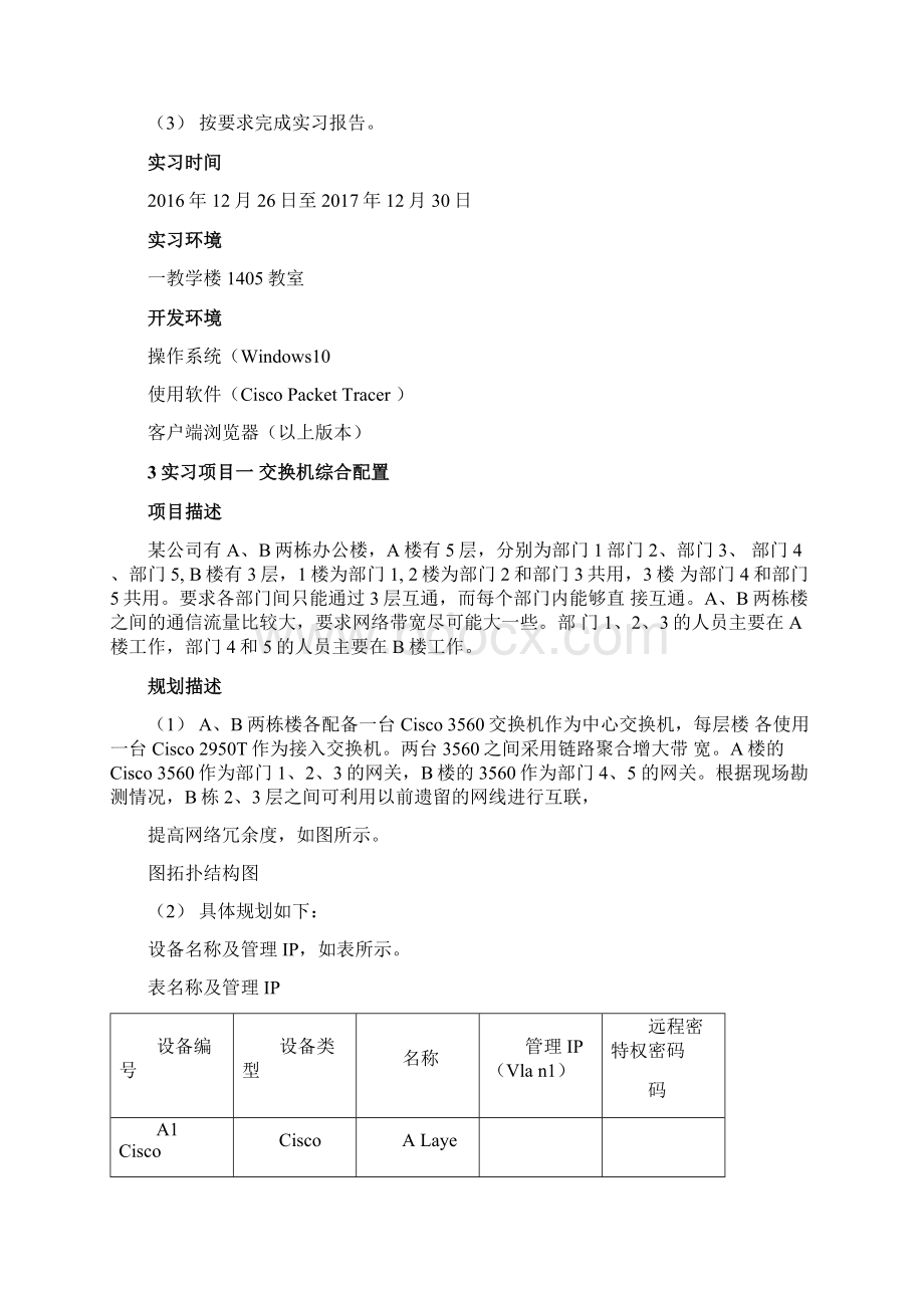 网络设备安装与调试实习报告.docx_第3页