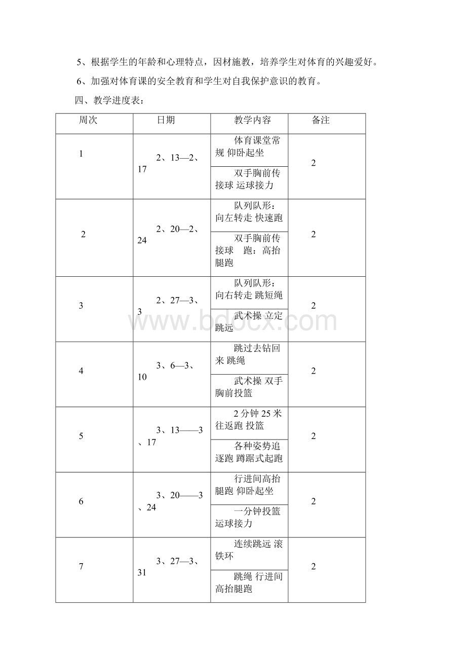 六年级下册体育教学计划及教案.docx_第2页