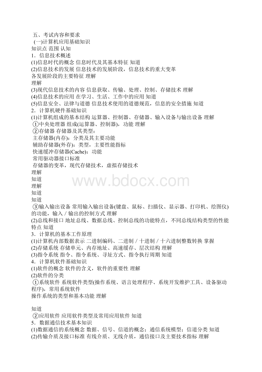 上海市计算机一级考试大纲.docx_第2页