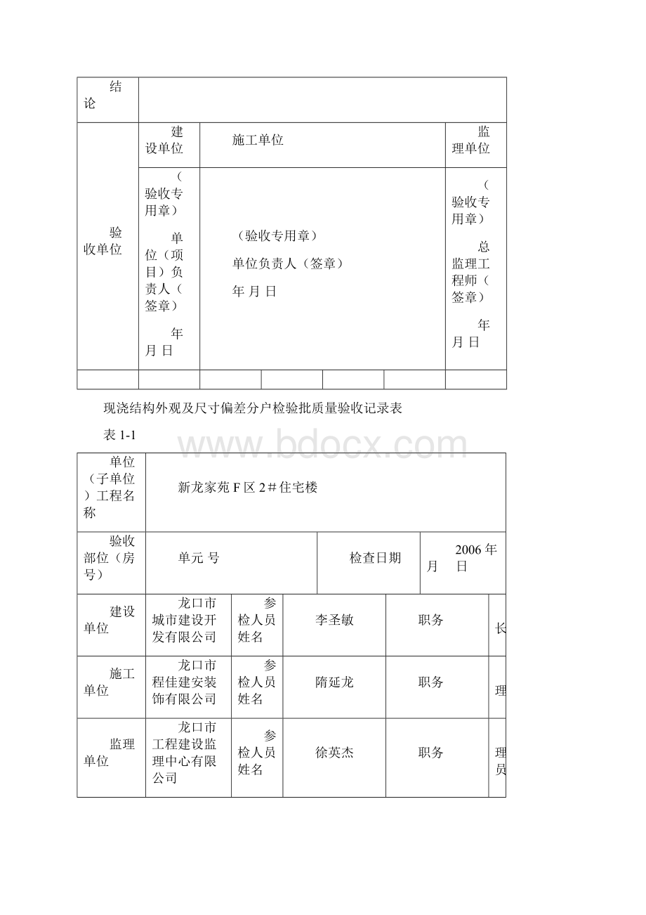 住宅工程质量分户验收方案记录表Word文档格式.docx_第2页