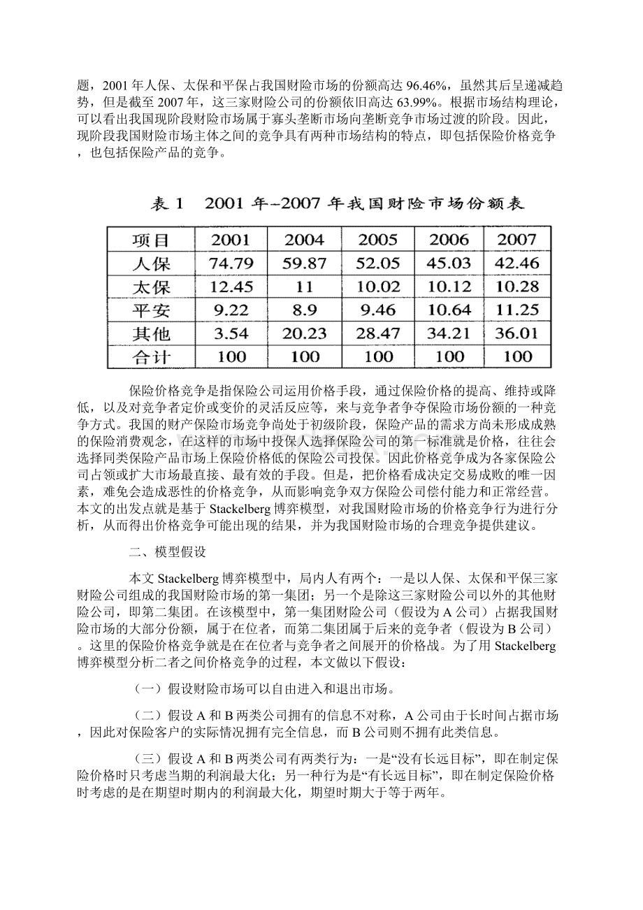 保险市场价格竞争无效性研究以我国财险市场为例Word文档下载推荐.docx_第2页