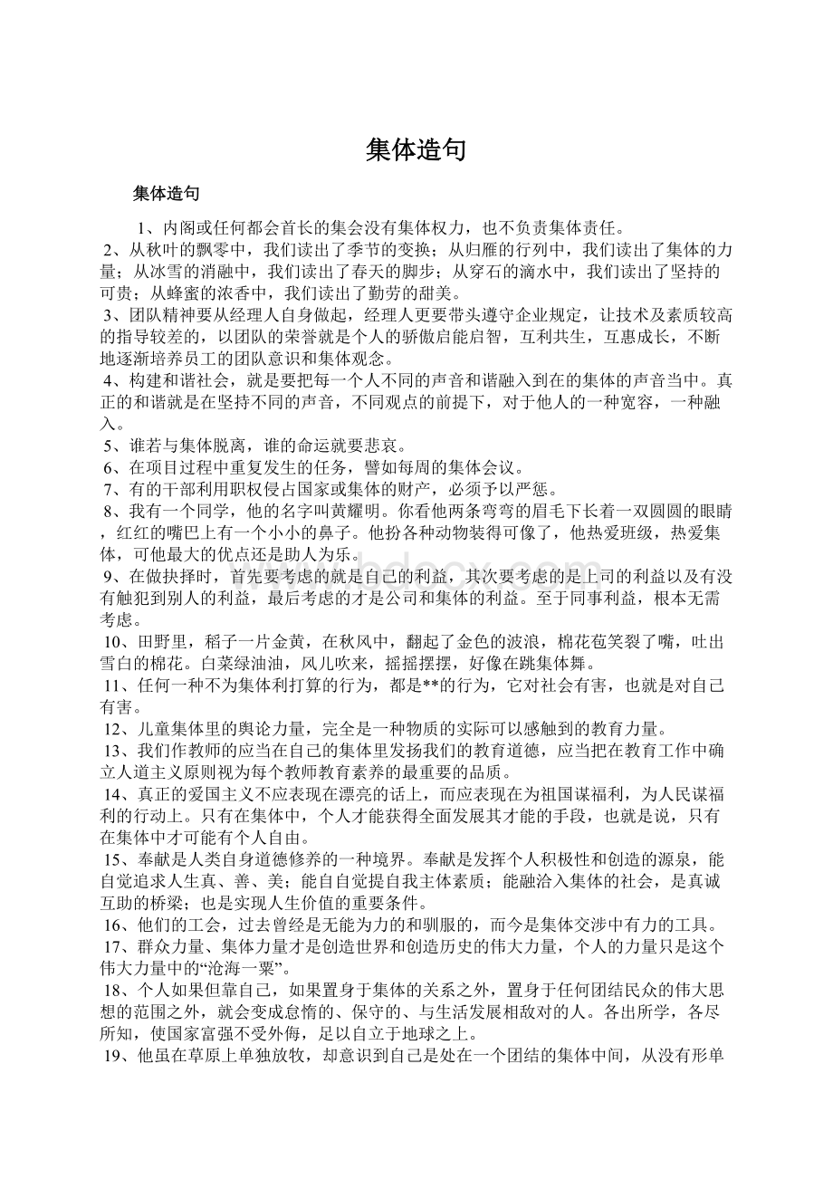 集体造句Word格式文档下载.docx